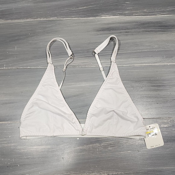 Intimately Free People Stop Me Plunge Bralette Soft Cup Bra White Medium - Picture 1 of 8